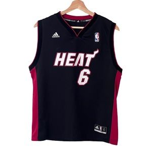 Adidas Miami Heat #6 Lebron James jersey size L